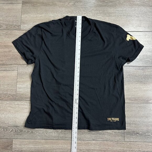 TRUE Religion Gold Graphic Short Sleeve Crewneck T-Shirt Men's Large - Picture 7 of 7